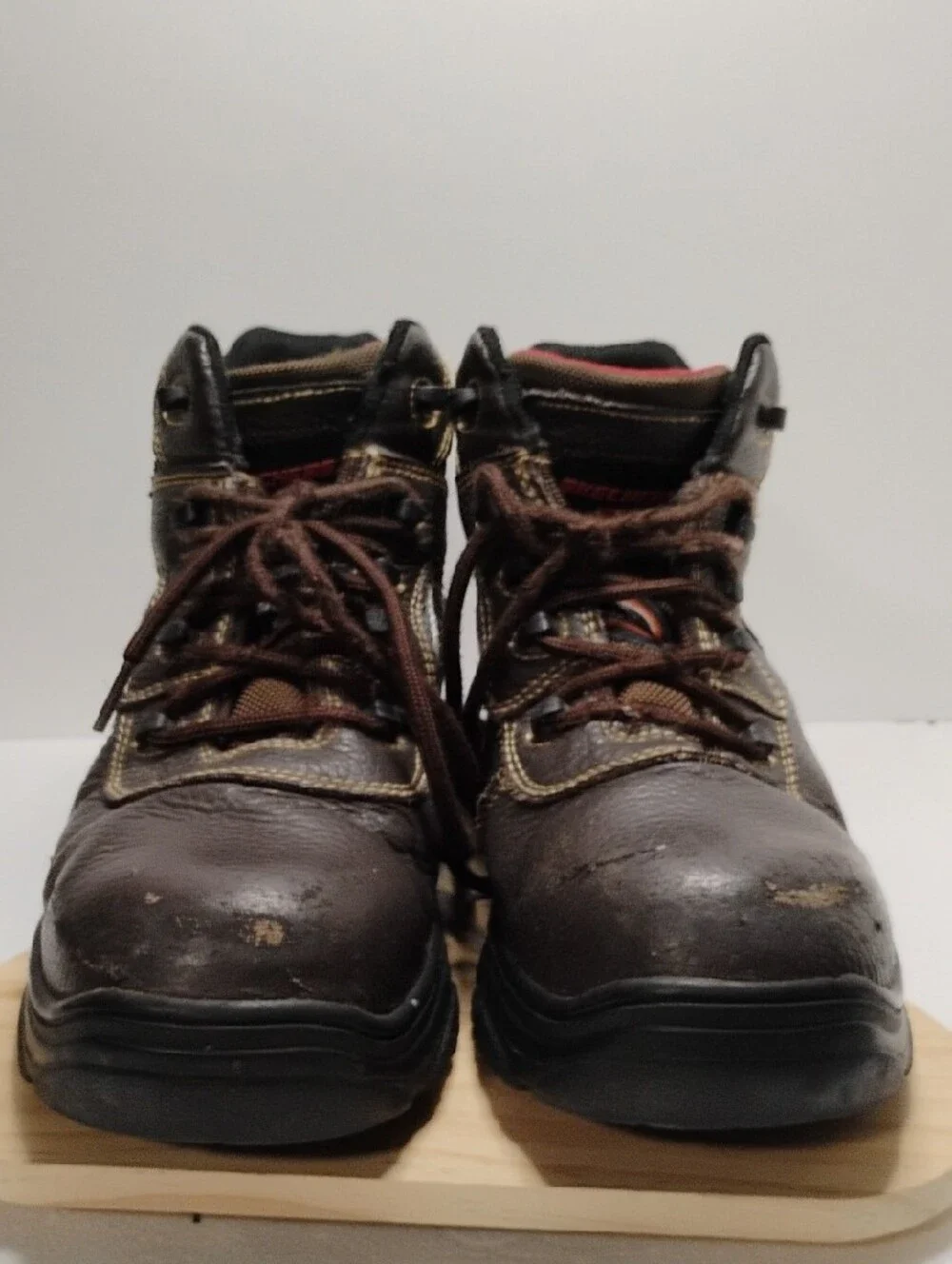 Skechers Men’s Dark Brown Lace-Up Work Boots